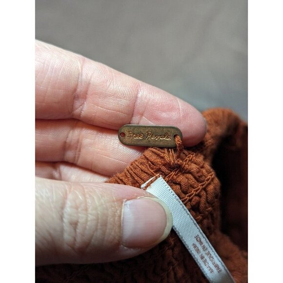 FREE PEOPLE Sugarpie Mini Dress Cinnamon XSMALL Orange Long Sleeve Summer/Fall - Picture 11 of 16